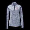 Ladies PosiCharge Electric Heather Colorblock 1/4 Zip Thumbnail