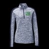 Ladies PosiCharge Electric Heather Colorblock 1/4 Zip Thumbnail