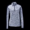 Ladies PosiCharge Electric Heather Colorblock 1/4 Zip Thumbnail