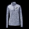 Ladies PosiCharge Electric Heather Colorblock 1/4 Zip Thumbnail