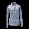 Ladies PosiCharge Electric Heather Colorblock 1/4 Zip Thumbnail