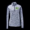Ladies PosiCharge Electric Heather Colorblock 1/4 Zip Thumbnail