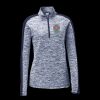 Ladies PosiCharge Electric Heather Colorblock 1/4 Zip Thumbnail
