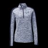 Ladies PosiCharge Electric Heather Colorblock 1/4 Zip Thumbnail