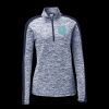 Ladies PosiCharge Electric Heather Colorblock 1/4 Zip Thumbnail