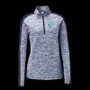 Ladies PosiCharge Electric Heather Colorblock 1/4 Zip Thumbnail