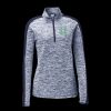 Ladies PosiCharge Electric Heather Colorblock 1/4 Zip Thumbnail
