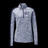Ladies PosiCharge Electric Heather Colorblock 1/4 Zip Thumbnail