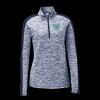 Ladies PosiCharge Electric Heather Colorblock 1/4 Zip Thumbnail