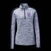 Ladies PosiCharge Electric Heather Colorblock 1/4 Zip Thumbnail