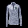 Ladies PosiCharge Electric Heather Colorblock 1/4 Zip Thumbnail