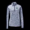Ladies PosiCharge Electric Heather Colorblock 1/4 Zip Thumbnail