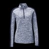 Ladies PosiCharge Electric Heather Colorblock 1/4 Zip Thumbnail