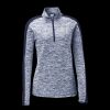 Ladies PosiCharge Electric Heather Colorblock 1/4 Zip Thumbnail