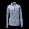 Ladies PosiCharge Electric Heather Colorblock 1/4 Zip Thumbnail