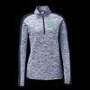 Ladies PosiCharge Electric Heather Colorblock 1/4 Zip Thumbnail