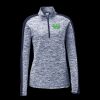 Ladies PosiCharge Electric Heather Colorblock 1/4 Zip Thumbnail
