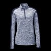Ladies PosiCharge Electric Heather Colorblock 1/4 Zip Thumbnail