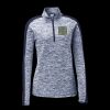 Ladies PosiCharge Electric Heather Colorblock 1/4 Zip Thumbnail