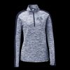 Ladies PosiCharge Electric Heather Colorblock 1/4 Zip Thumbnail
