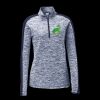 Ladies PosiCharge Electric Heather Colorblock 1/4 Zip Thumbnail