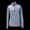 Ladies PosiCharge Electric Heather Colorblock 1/4 Zip Thumbnail