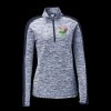 Ladies PosiCharge Electric Heather Colorblock 1/4 Zip Thumbnail