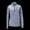 Ladies PosiCharge Electric Heather Colorblock 1/4 Zip Thumbnail