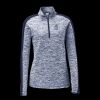 Ladies PosiCharge Electric Heather Colorblock 1/4 Zip Thumbnail