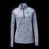 Ladies PosiCharge Electric Heather Colorblock 1/4 Zip Thumbnail