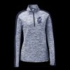 Ladies PosiCharge Electric Heather Colorblock 1/4 Zip Thumbnail