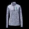 Ladies PosiCharge Electric Heather Colorblock 1/4 Zip Thumbnail