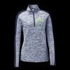 Ladies PosiCharge Electric Heather Colorblock 1/4 Zip Thumbnail