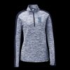 Ladies PosiCharge Electric Heather Colorblock 1/4 Zip Thumbnail