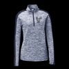 Ladies PosiCharge Electric Heather Colorblock 1/4 Zip Thumbnail
