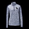 Ladies PosiCharge Electric Heather Colorblock 1/4 Zip Thumbnail