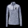 Ladies PosiCharge Electric Heather Colorblock 1/4 Zip Thumbnail