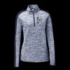 Ladies PosiCharge Electric Heather Colorblock 1/4 Zip Thumbnail