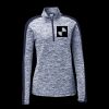Ladies PosiCharge Electric Heather Colorblock 1/4 Zip Thumbnail
