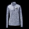Ladies PosiCharge Electric Heather Colorblock 1/4 Zip Thumbnail