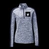 Ladies PosiCharge Electric Heather Colorblock 1/4 Zip Thumbnail