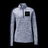 Ladies PosiCharge Electric Heather Colorblock 1/4 Zip Thumbnail