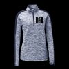 Ladies PosiCharge Electric Heather Colorblock 1/4 Zip Thumbnail