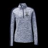 Ladies PosiCharge Electric Heather Colorblock 1/4 Zip Thumbnail