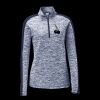 Ladies PosiCharge Electric Heather Colorblock 1/4 Zip Thumbnail