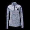 Ladies PosiCharge Electric Heather Colorblock 1/4 Zip Thumbnail