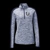 Ladies PosiCharge Electric Heather Colorblock 1/4 Zip Thumbnail