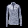 Ladies PosiCharge Electric Heather Colorblock 1/4 Zip Thumbnail