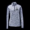Ladies PosiCharge Electric Heather Colorblock 1/4 Zip Thumbnail