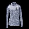 Ladies PosiCharge Electric Heather Colorblock 1/4 Zip Thumbnail